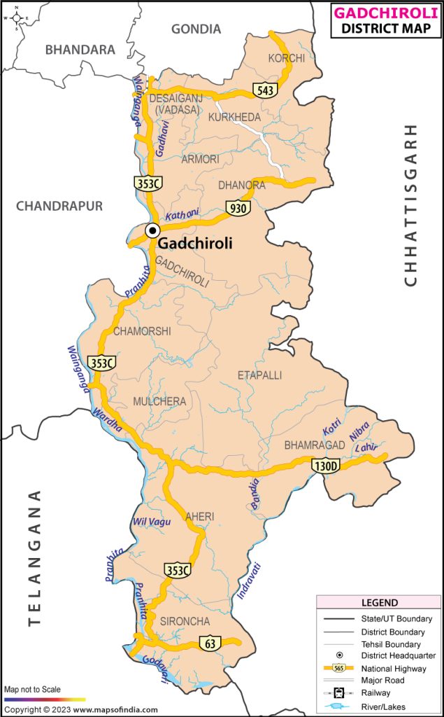 gadchiroli district map